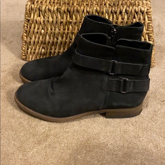 Franco Sarto black suede ankle boots. - Picture 6 of 10